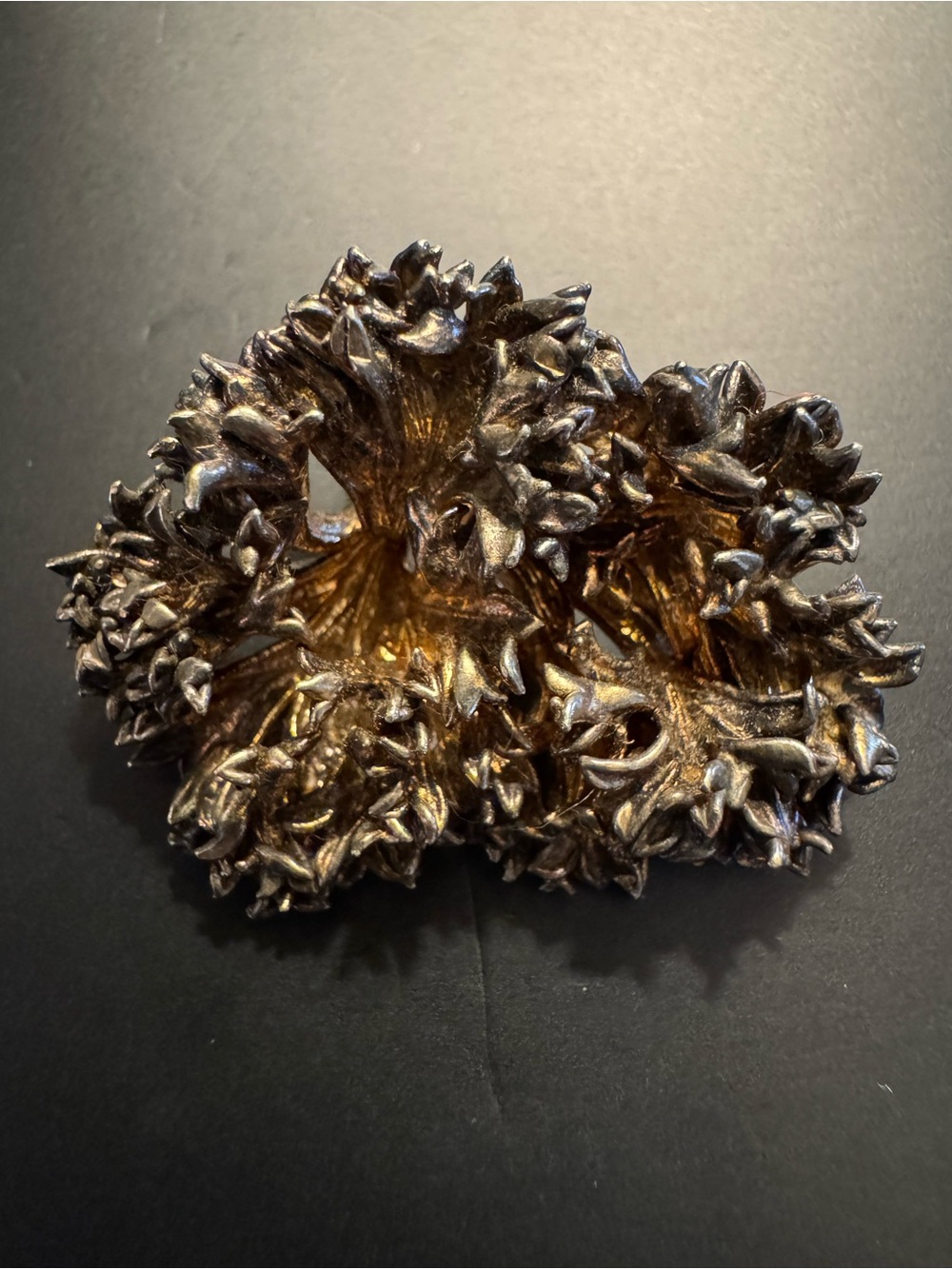 Vintage Flora Danica Eggert Denmark Sterling Silver Botanical Brooch